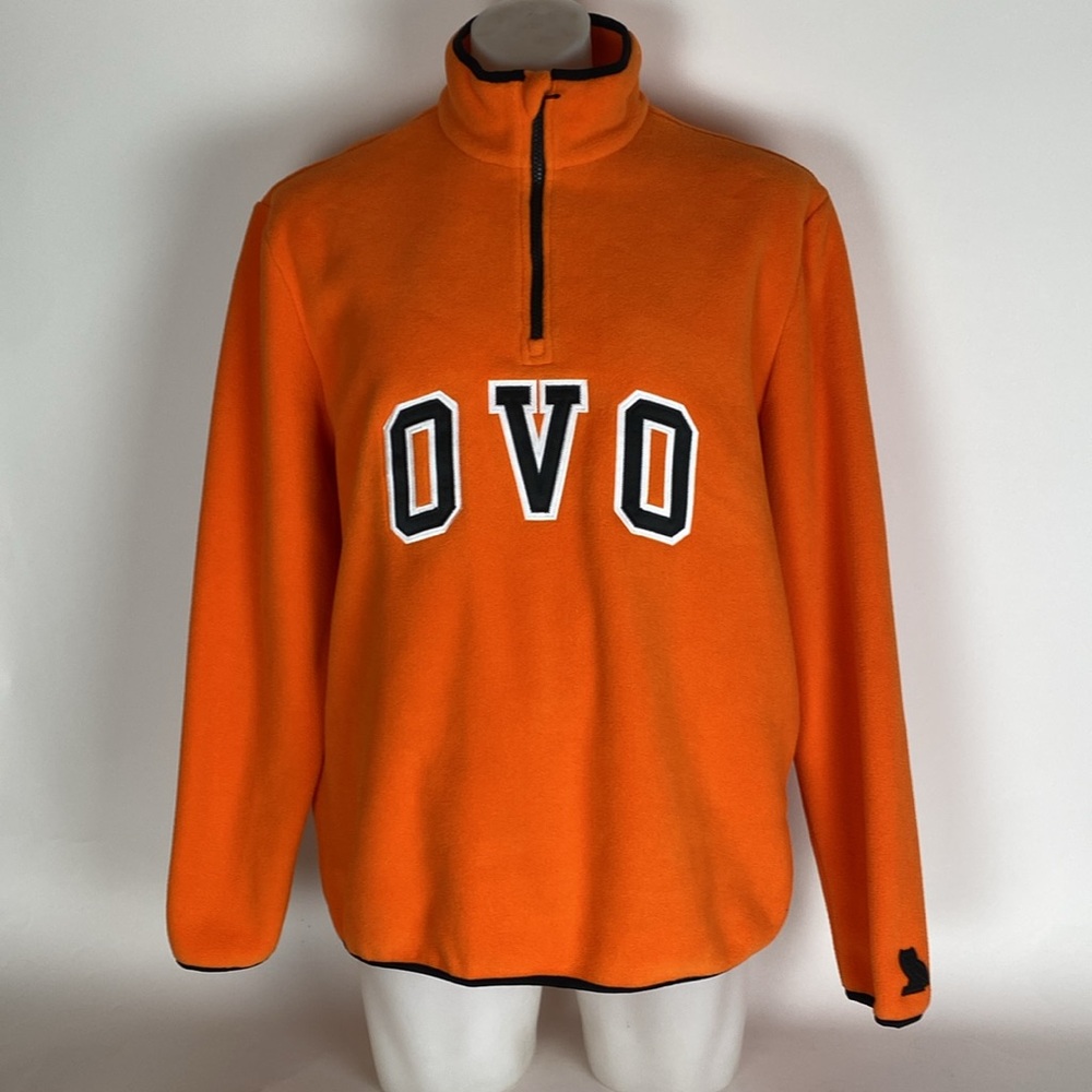 OVO Octobers Very Own Zipper Fleece Men’s Size XL Orange